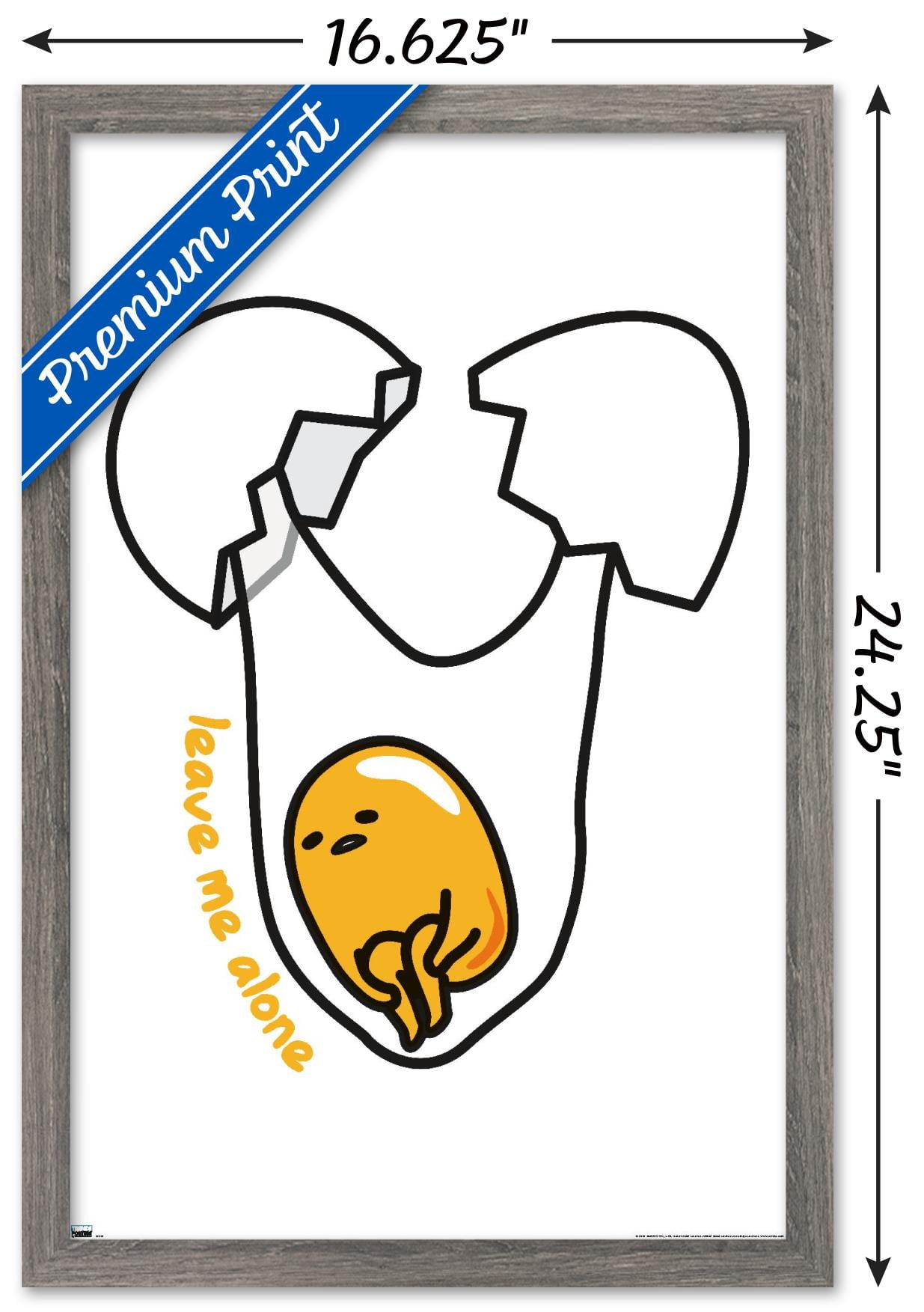 Gudetama - Leave Me Alone Wall Poster, 14.725" x 22.375" Framed