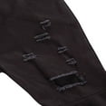 thumbnail image 3 of CNKOO Girls Toddler Stretchy Flare Pants Elastic Waist Soft Ripped Denim Trousers, 3 of 6