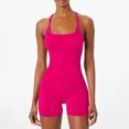 thumbnail image 2 of DHFJKG Womens Seamless Yoga Romper Adjustable Spaghetti Strap Gym Outfit Fitness Athletic Workout Short Jumpsuits Square Neck Trendy Onesie, 2 of 4