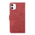 thumbnail image 6 of Nalacover Slim Wallet Case for iPhone 11, for Women Men, Embossed Pattern PU Leather Shockproof Magnetic Clasp Credit Card Slots Flip Kickstand Phone Case+Wrist Strap,Red, 6 of 8