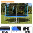 thumbnail image 5 of Leumius 14ft Trampoline with Basketball Hoop,Heavy-Duty Outdoor Trampoline with with Enclosure Net,Upgraded Kids Recreational Trampoline for Family,Blue, 5 of 10