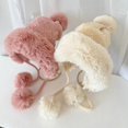 thumbnail image 4 of Woman Knit Hats For Women Winter Warm Knit Cap With Pompom Outdoor Ear Cover Mens Winter Hats with Ear Plaid Hats for Men Hats for Winter Men Hat for Men Winter Hat Trapper Winter Hat Mens Leather, 4 of 4