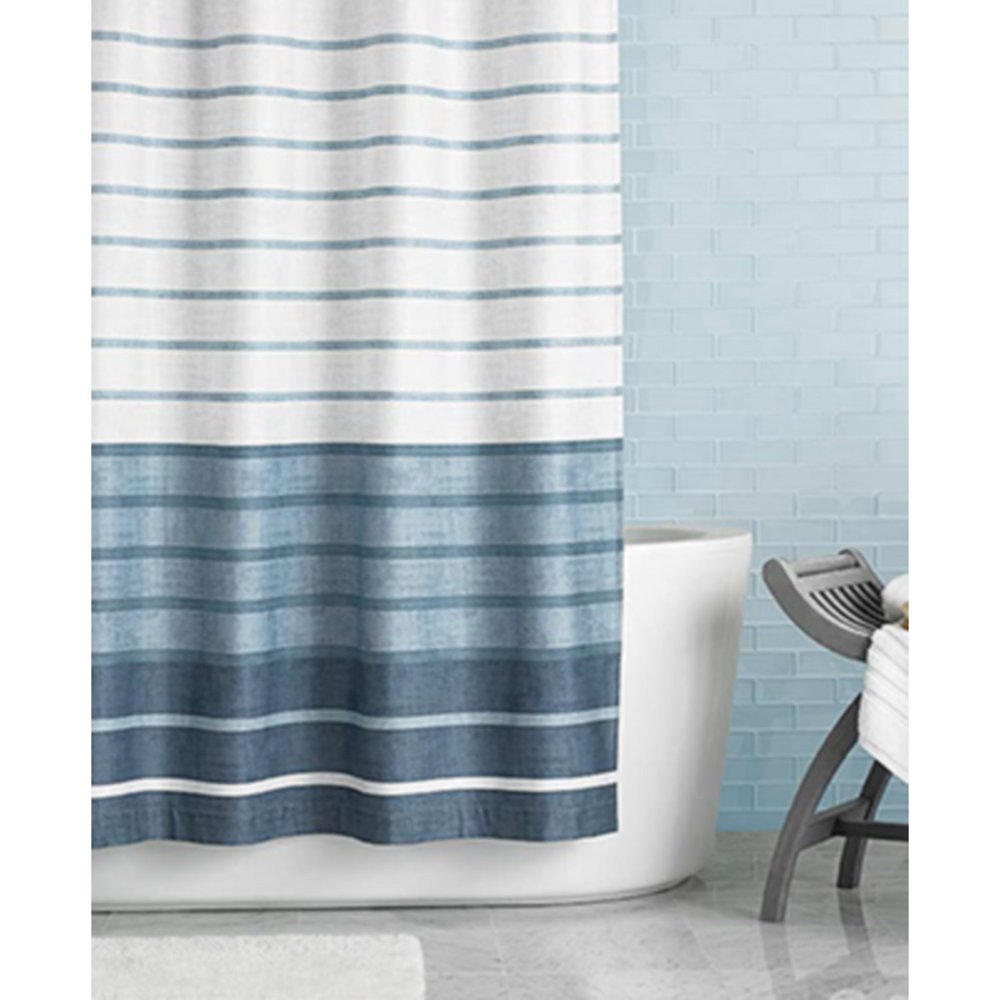 Hotel Collection Colonnade Allover Striped 100 Cotton Shower Curtain