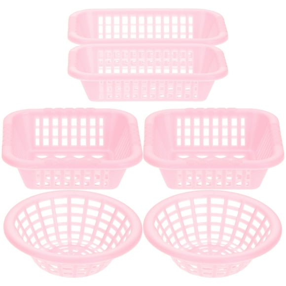6Pcs Miniature Baskets Miniature Vegetable Washing Basket Miniature House Decoration