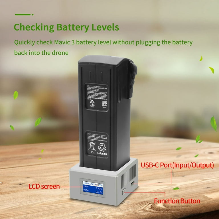 Hanatora Car Charger For DJI Mini 4K/2/SE Drones - 3-in-1 Rapid Charging Hub (USB + 2 Batteries)