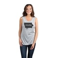 thumbnail image 2 of Thread Tank Home Roots State Iowa IA Women's Sleeveless Muscle Tank Top Sport Grey Small, 2 of 4