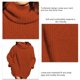 thumbnail image 5 of Vestido suéter de cuello alto Vestido jersey de manga larga Suéter de color puro de gran tamaño para mujer Rojo pardusco M, 5 of 6
