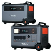 OSCAL Battery Pack for Power Station,Cableless Stacking Conection Design to Expand Battery Capacity with PowerMax 3600