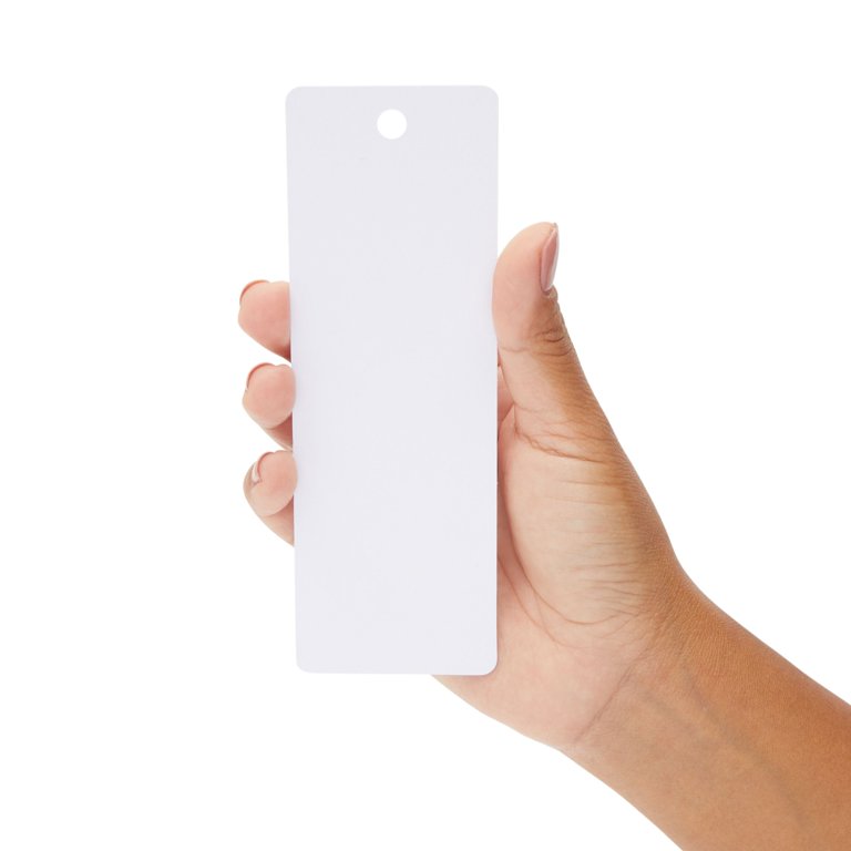 Bercoor 240 PCS White Blank Paper Bookmarks Decorate With 240 Pcs