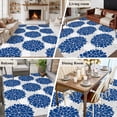 thumbnail image 5 of Dahlia Flower Area Rug 5x8 FT, Non Slip Bedroom Throw Carpet, Farmhouse Botanical Blue Grey Floral Washable Soft Floor Carpet Non-Shedding Rug for Living Room Nursery Dorm Office, 5 of 9