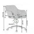 thumbnail image 7 of Modern Velvet Fabric Home Office Chair,360° Swivel Desk Chair,Height Adjustable Reading Armchair with Gold Metal Legs and Universal Wheels,for Living/Room Bedroom/Computer Task, 7 of 7