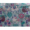 thumbnail image 5 of oneOone Georgette Viscose Grayish Blue Fabric Cute Animal Quilting Supplies Print Sewing Fabric By The Yard 42 Inch Wide, 5 of 6