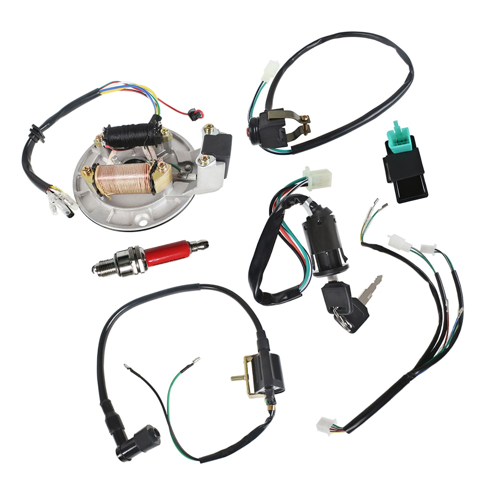 CDI Ignition Coil Wire Harness Spark Plug Kit Fit for Honda XR CRF 50