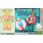 Ashwagandha Organic 1300mg Extra Strength Two Bottle Pack 120 Capsules Free Bottle