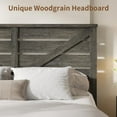 thumbnail image 5 of VanAcc King Size Platform Bed Frame with Wood Grain Headboard, Farmhouse Bed Frame with Storage/No Box Spring Needed/Noisy Free/Easy Assembly/Grey, 5 of 8