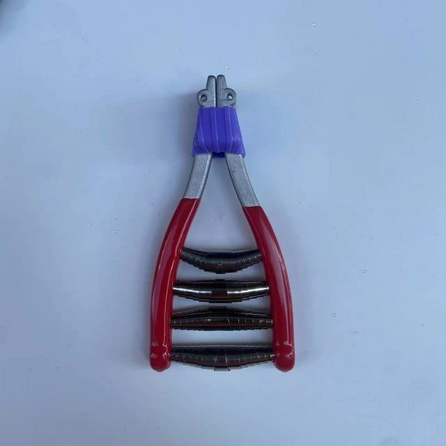 Red Handmade Starting Clamp with Four-Spring Pressure-Relief Pads - Versatile Durable Fixed Tool for Badminton & Tennis Racket Stringing, Efficient Compact Design for Sports Enthusiasts