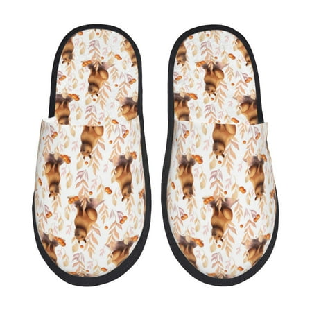 

Slippers for Women/Men - Capybara Orange Leaf Soft Plush Warm Slip-on Slippers House Slippers Indoor House Shoes