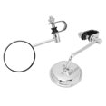 thumbnail image 2 of Motorcycle Rearview Mirror 360° Rotation Adjustable Handlebar Bracket for Retro Motorbikes, 2 of 9