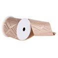 thumbnail image 1 of Vickerman Geometric Jacquard Wired Edged Ribbon, 6" x 10 yd, Ecru, 1 of 1