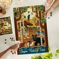 thumbnail image 5 of Lantern Press 1000 Piece Jigsaw Puzzle, Jasper National Park, Canada, Forest Animals, Geometric, 5 of 5