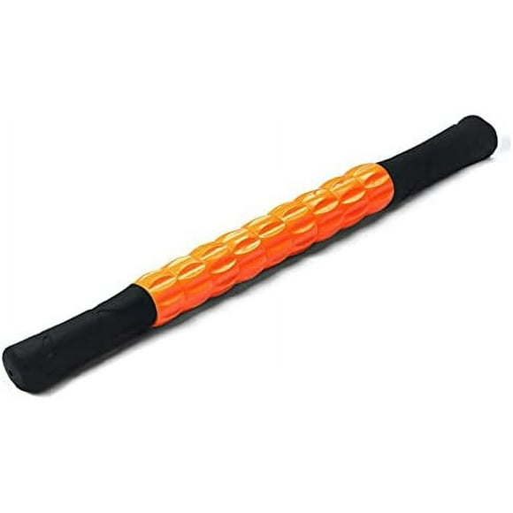 Muscle Roller. Athlete runner muscle massage roller tool to help recovery after exercise massage promote circulation, legs, back, arms (orange)