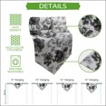 thumbnail image 5 of Black Gray Florals Table Runner Linen Burlap Table Runner 72 Inches Long Farmhouse Botanical Peonies Vintage Leaves Dresser Scarves for Kitchen Island Coffee Dining Room Party Holiday Decor 16"x72", 5 of 8