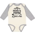 thumbnail image 3 of Inktastic Mimi and Papaw Love Me Boys or Girls Long Sleeve Baby Bodysuit, 3 of 5