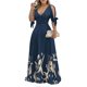 thumbnail image 1 of Women's V-neck Floral Dress Elegant Personalized Waist-slimming Sundress for Dating, 1 of 5