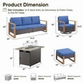 thumbnail image 2 of Gymojoy 6 Pieces Patio Furniture Sets with 41 inch Fire Pit Table, Wicker Outdoor Conversation Sets with 2 Swivel Rocker Chairs and Cushion for Balcony Deck, 2 of 11
