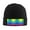 Black, variant on Rainbow Stripes Beanie Hat Men Women Warm Printed Cap Knit Beanies Hats Outdoor Winter Deep Heather