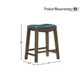 thumbnail image 3 of OakvillePark Eustis Saddle Seat Counter Height Barstool, Green, 3 of 4