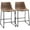 Brown, variant on HOMCOM Bar Stools Set of 2, Counter Height Barstools with Back, Dark Brown