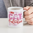 thumbnail image 4 of CafePress - Cat Is My Valentine Mug - 11 oz Ceramic Mug - Novelty Coffee Tea Cup, 4 of 4