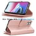 thumbnail image 2 of Tekcoo Wallet Case For iPhone 11 Pro Max (6.5 inch) 2019 Luxury ID Credit Card Slots Holder Carrying Pouch Folio Flip PU Leather Cover [Detachable Magnetic Hard Case] Lanyard - Rose Gold, 2 of 6