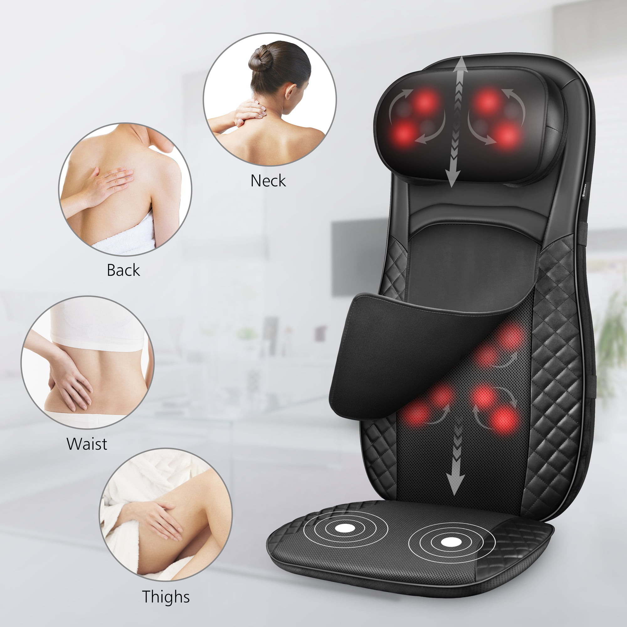 COMFIER Neck and Back Massager with Heat,Shiatsu Massage Chair Pad Por -  health and beauty - by owner - household sale