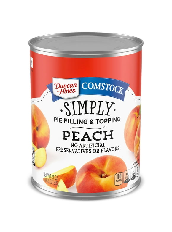 Duncan Hines Comstock Peach Pie Filling and Topping, 21 oz.