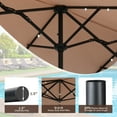 thumbnail image 4 of Autlaycil 13ft Solar Patio Umbrella with 36 Solar Powered LED Lights and Crank System for Garden, Deck, Poolside, Outdoor - Beige, 4 of 7
