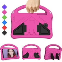 SaniMore 7 inch Universal Kids Case for Galaxy Tab A 7.0 (SM-T280/T285) & Tab 4/3 7.0 SM-T230/T231/T210/P3200 & Tab E/3 Lite 7.0 SM-T113/T110, Shockproof EVA 【Handle & Stand】 Protective Cover, Rose