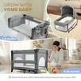 thumbnail image 6 of JOYMOR Twin Bassinet for Baby with Storage, Convertible to Crib Playpen, Unisex Infant Side Sleeper, 6 of 10