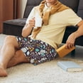 thumbnail image 3 of Wukai Forest Cute Owl Men’s Short Pajama Pants With Pockets Soft Sleep Pj Shorts for Men-, 3 of 6
