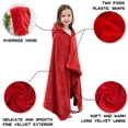 thumbnail image 3 of Towel Hiturbo Kids - Forro polar con capucha (127 x 76 cm), color rojo, 3 of 7