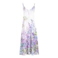 thumbnail image 4 of FcBaudy Camisole Sans Manches Col en V, Robes d'Été pour Femmes, Robes Décontractées Mode Imprimée Camisole Sans Manches Robe Femme, 4 of 5