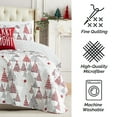 thumbnail image 4 of Southshore Fine Living, Inc. Twin Quilt Set w/ Shams & Throw Pillows, Cute Christmas Tree Print, 4 of 8
