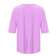 thumbnail image 5 of fatyb Women's Plus Size Tops Plain Short Sleeve Shirts Casual Crew Neck Summer Basic Tee T-Shirts, 5 of 5