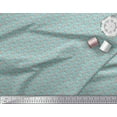thumbnail image 3 of Soimoi Velvet Fabric Leaves & Rose Small Printed Fabric 1 Yard 58 Inch Wide, 3 of 3