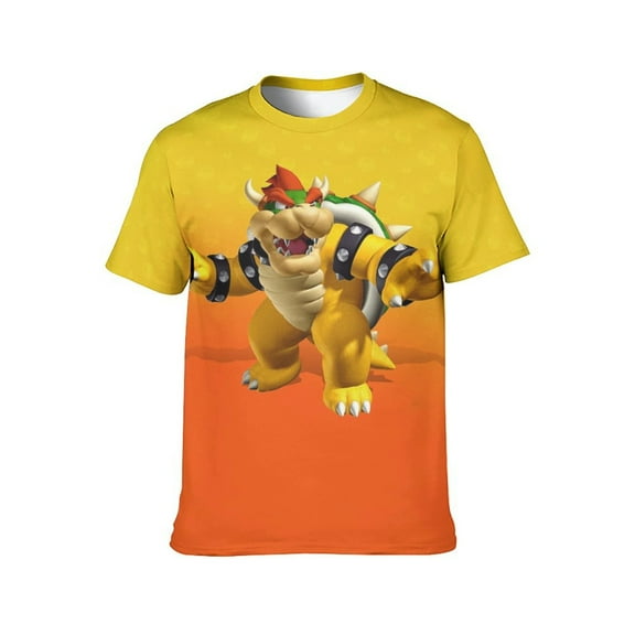 Super Bowser 3d Print Graphic T Shirt Short Sleeve Summer T-Shirt Novelty Casual Tee For Men Women Teen S