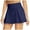 Navy Blue, variant on Women's Elastic Sports Skorts - Tennis Golf Casual Skirts with Inner Shorts - High Waist Pocket Design