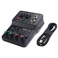 thumbnail image 3 of TEYUN Q-12 Sound Card Audio Mixer Sound Board Console Desk System Interface 4 Channel 48V Power Ster, 3 of 5