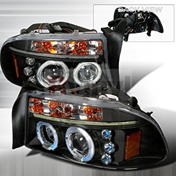 Dodge Dakota 1997 1998 1999 2000 2001 2002 2003 2004 Led Halo Dodge Dakota 1997 1998 1999 2000 2001 2002 2003 2004 Led Halo Projector Headlights Black