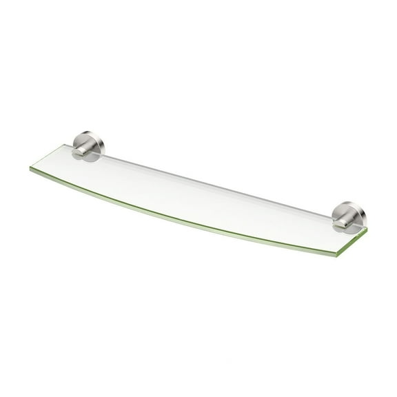 Gatco 4646 Glam Vanity Glass Shelf, Satin Nickel
